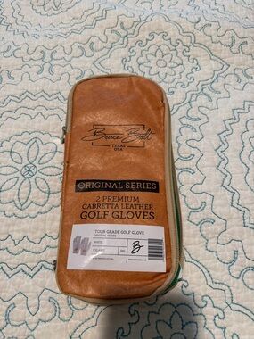 Bruce Bolt Original Series 2-Pack Cabretta Leather Golf Gloves - Tan/Brown